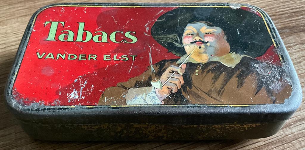 Ancienne boîte à tabac TABACS VANDER ELST/Boîte à tabac, Enlèvement ou Envoi, Utilisé, Emballage