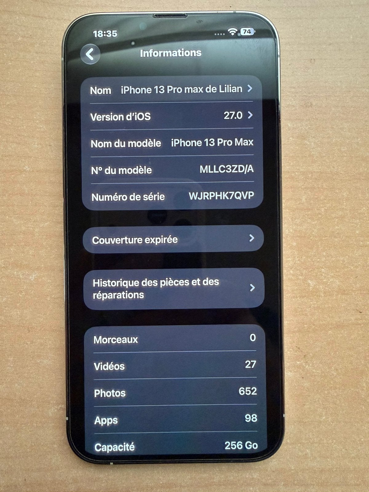 iPhone 13 Pro Max 256Gb, Comme neuf, IPhone 13 Pro Max, Enlèvement, Sans abonnement