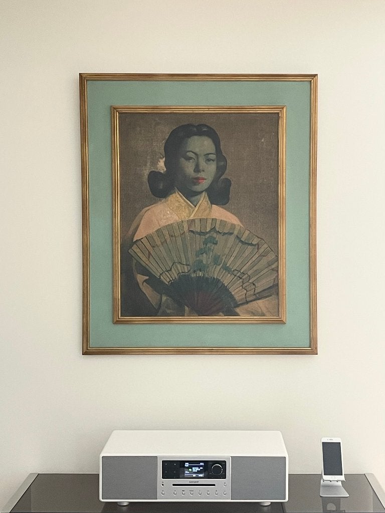 C.C. Beall Japanse meisjesserie Vintage geisha-schilderij, Antiek en Kunst, Ophalen