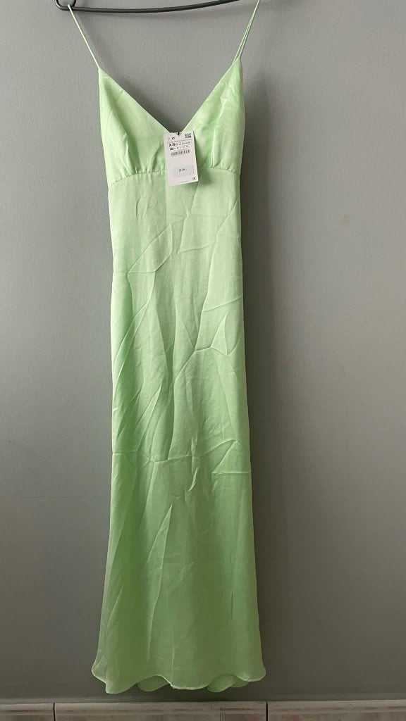ROBE neuve dos nu ZARA verte longue XS, Neuf, Enlèvement ou Envoi, Zara, Vert