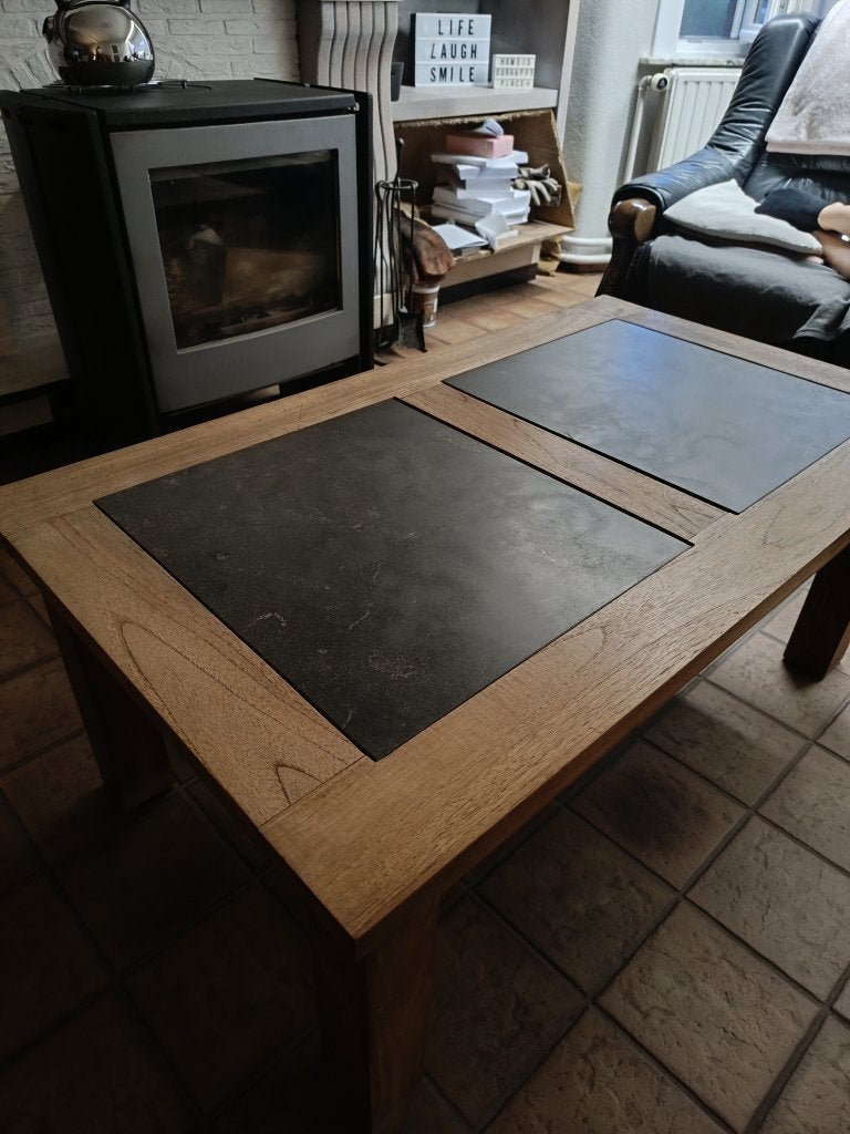 Salontafel, Ophalen, Gebruikt, 100 tot 150 cm, Teakhout