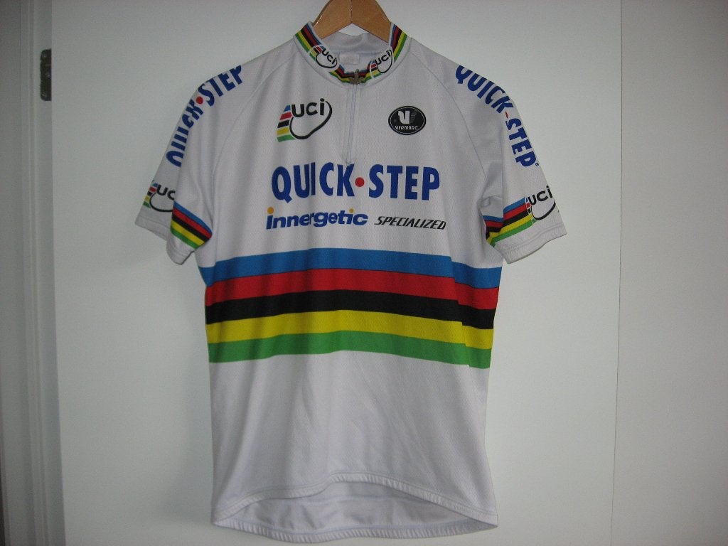 2006 Paolo Bettini Wereldkampioen Wielertrui Quick Step, Nieuw, Ophalen of Verzenden, Vermarc, XL