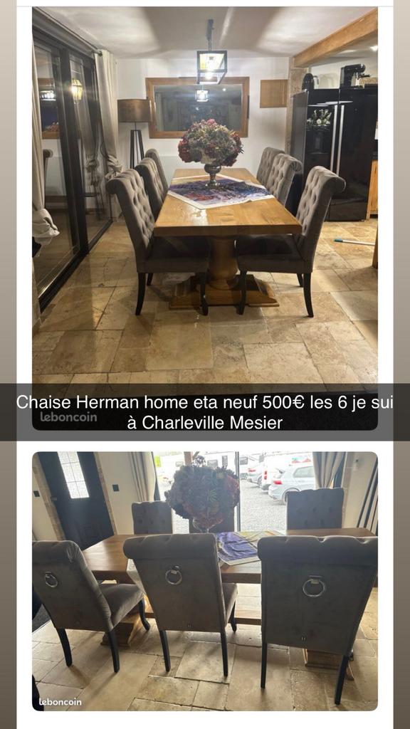 Chaise de salle à manger, Maison & Meubles, Richmond, Comme neuf, Brun, Enlèvement