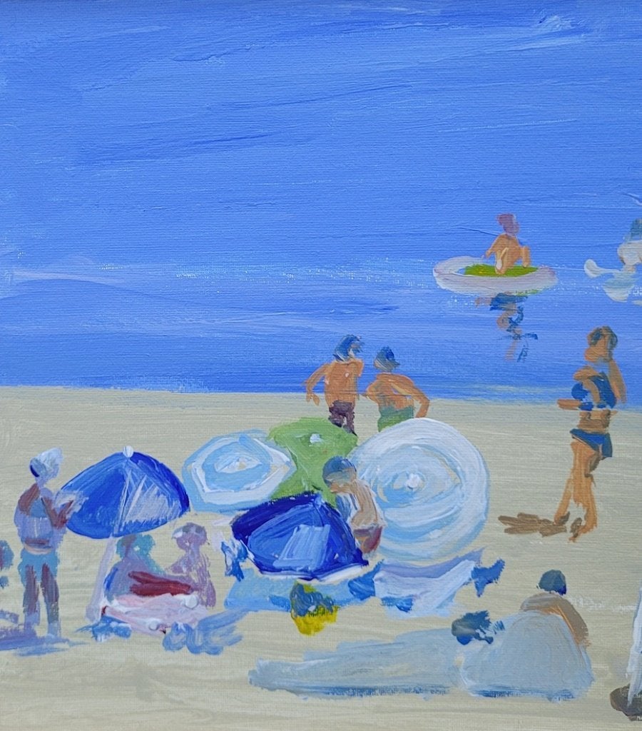 XTIAN, een snikhete zomer, Antiek en Kunst, Ophalen of Verzenden, Gesigneerd, Bloemen, Doek