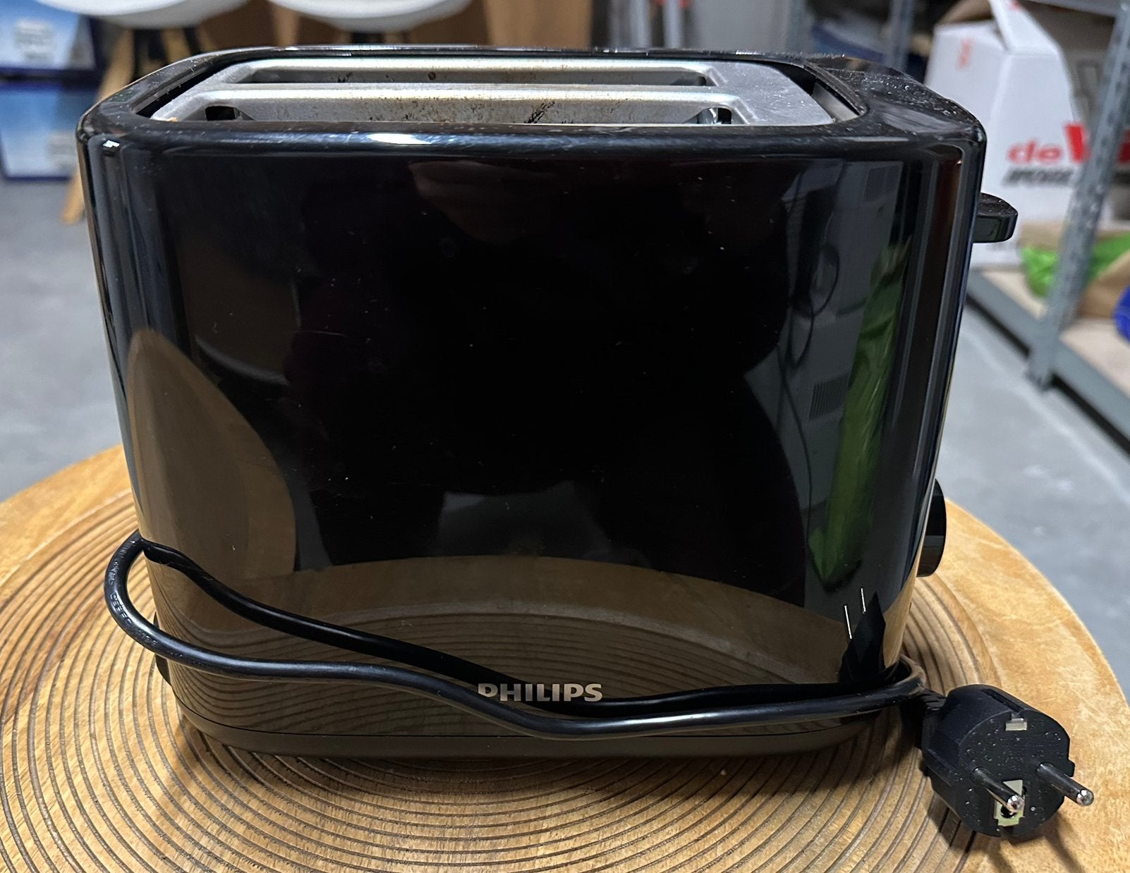 Philips broodrooster zwart – 2 sleuven, Ophalen, Gebruikt