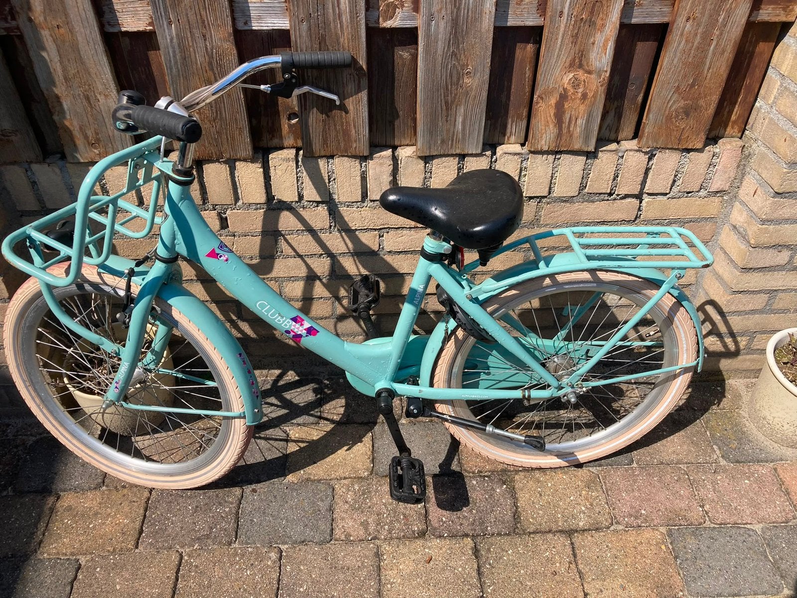 Alpina Clubb kinderfiets, 22 inch,lichtblauw, Fietsen en Brommers, Ophalen, Zo goed als nieuw, Terugtraprem, 22 inch