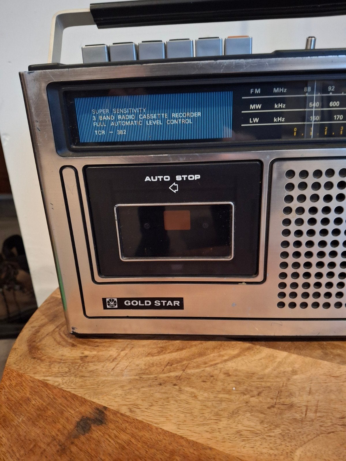 vintage Radio cassette,merk Gold star in goed werkende staat, Ophalen, Radio
