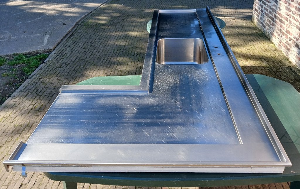 inox spoelbak, Zakelijke goederen, Horeca | Meubilair en Inrichting, Ophalen, Gebruikt, Meubilair