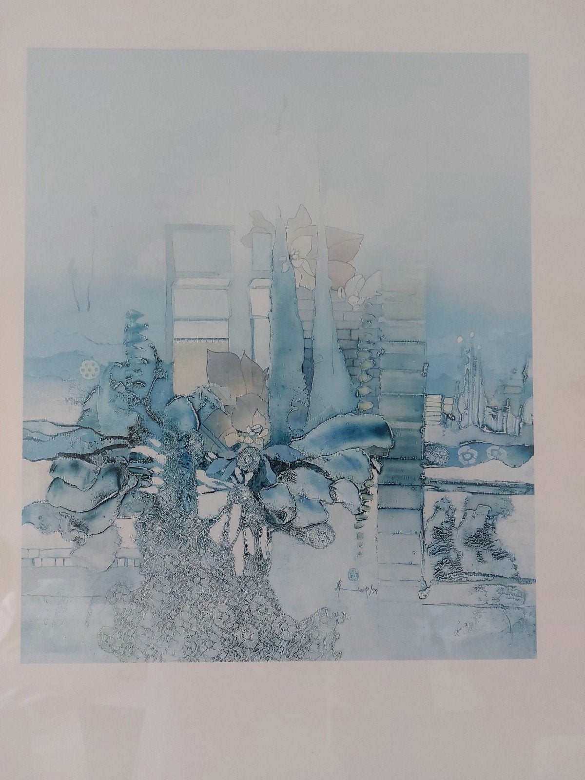 mooi abstract schilderij met mooi kader, Ophalen