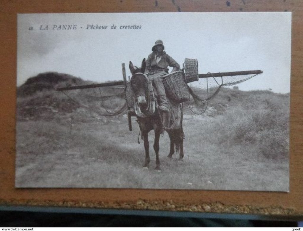 Postkaart De Panne, Garnaalvisser, Ophalen of Verzenden, Ongelopen, West-Vlaanderen