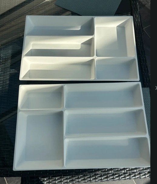 2  splinternieuwe bestekbak 30 x 50, Huis en Inrichting, Overige typen, Kunststof, Ophalen of Verzenden, Wit
