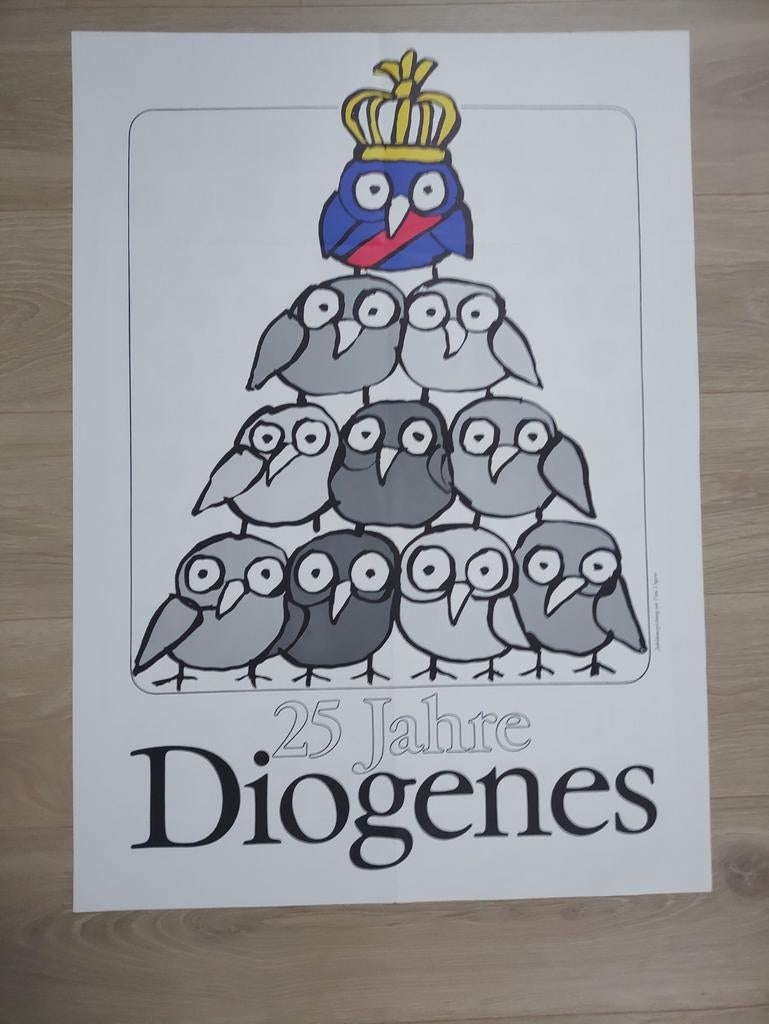 Affiche commémorative de la maison d'édition Diogenes -1977, Collections, Posters & Affiches, Enlèvement