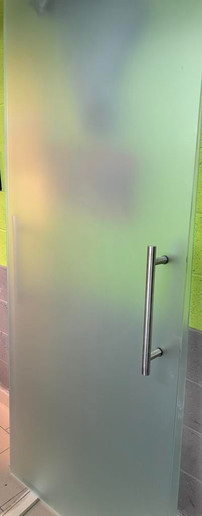 Portes coulissantes (2) en verre mat depoli, Enlèvement, Comme neuf