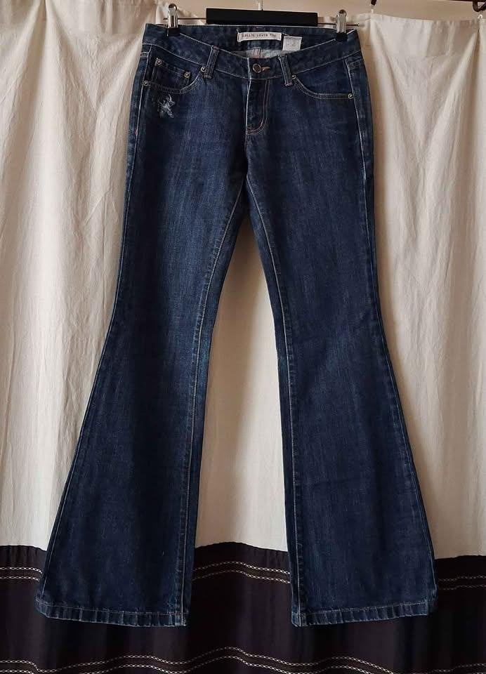Vintage LOLLOL Bootcut Jeans - Y2K Grunge Stijl Maat 36/S, Kleding | Dames, Ophalen of Verzenden, Zo goed als nieuw, Blauw, W28 - W29 (confectie 36)