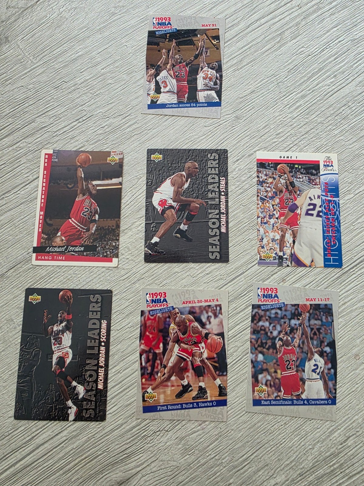 Lot de 7 cartes Michael Jordan Upper Deck 1994, Enlèvement ou Envoi, Utilisé, Plusieurs cartes