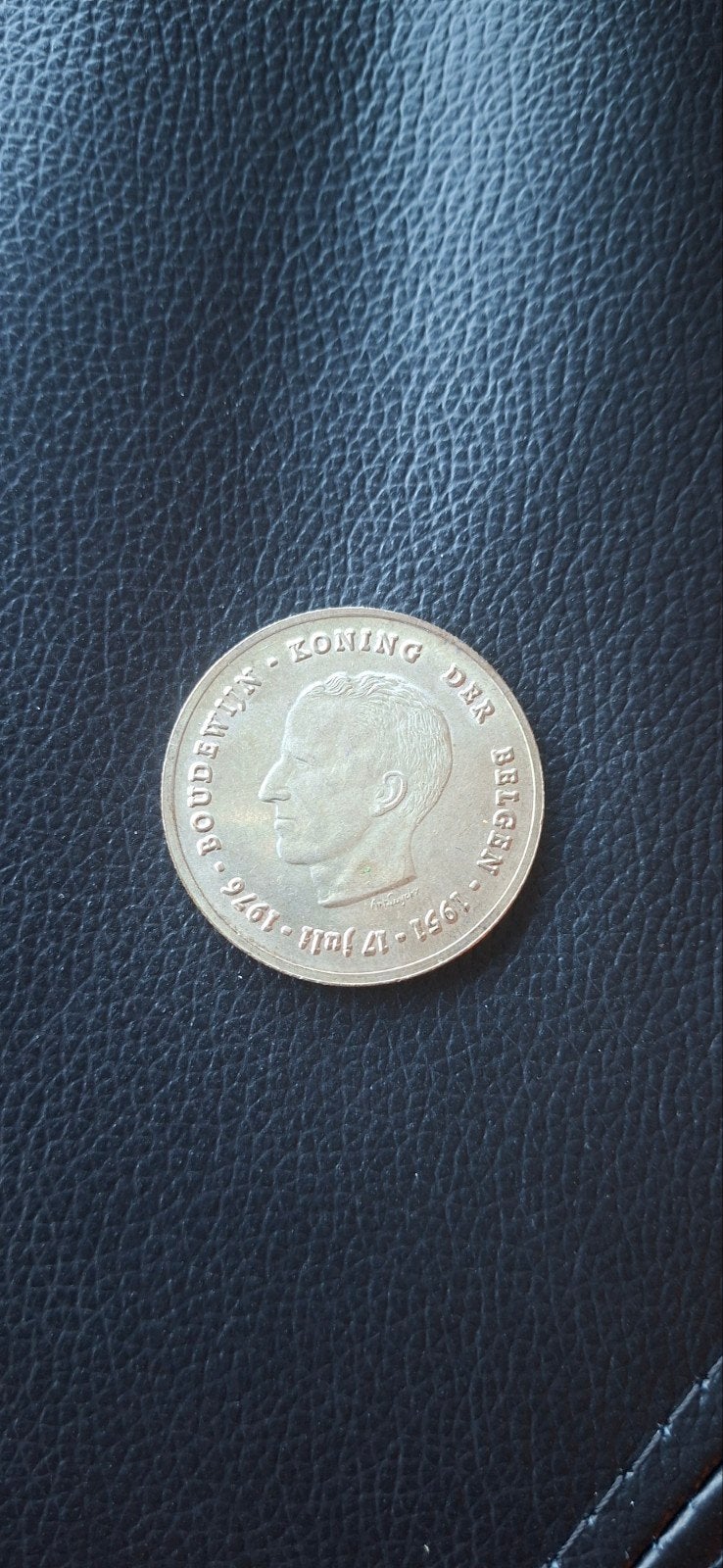 zilveren munt-Boudewijn-250fr.-25jaar koning, Postzegels en Munten, Ophalen of Verzenden