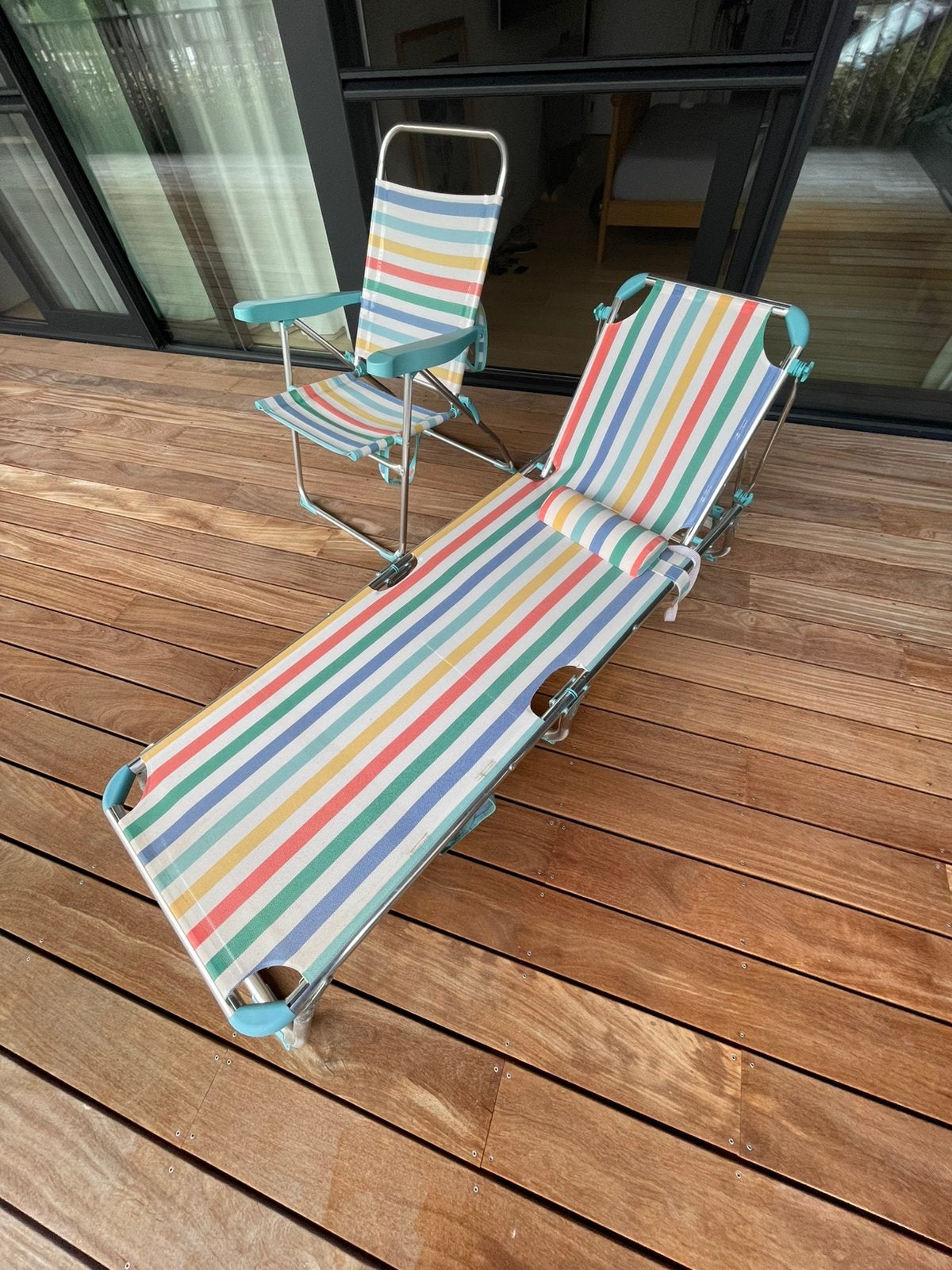 Chaises pliantes inclinables portables, Enlèvement, Comme neuf, Aluminium