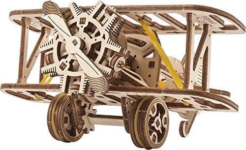 Ugears Mini Tweedekker (Vliegtuig Modelbouw) – NIEUW in doos, Overige merken, 1:72 tot 1:144, Nieuw, Ophalen of Verzenden