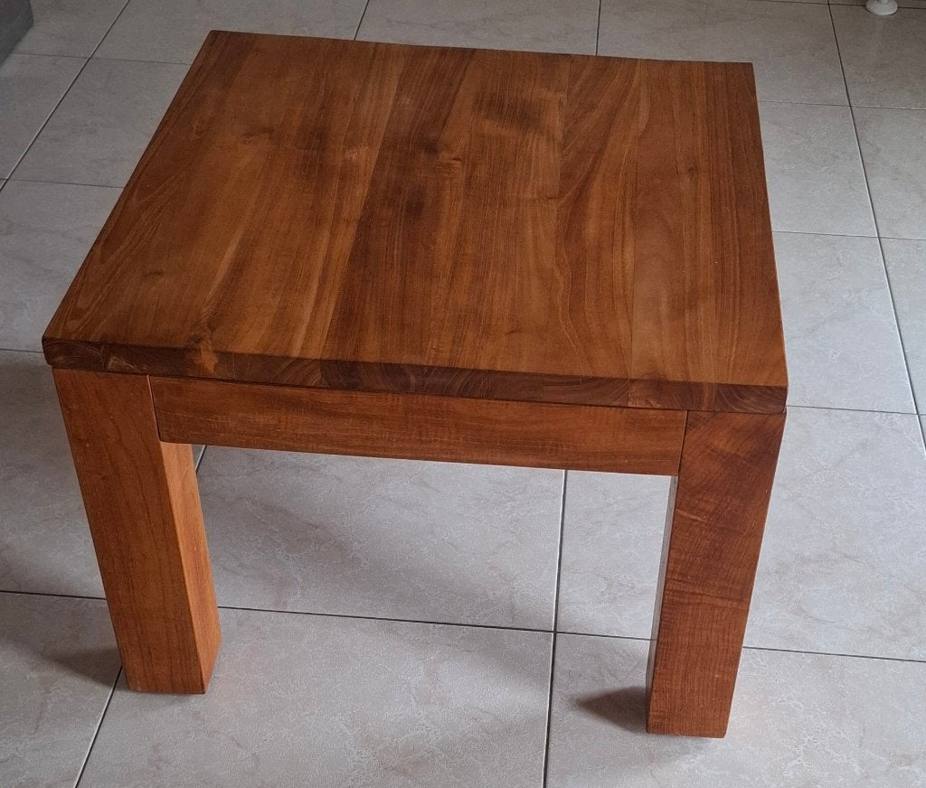 Salontafel in teak (60x60x45 cm), Enlèvement, Teck