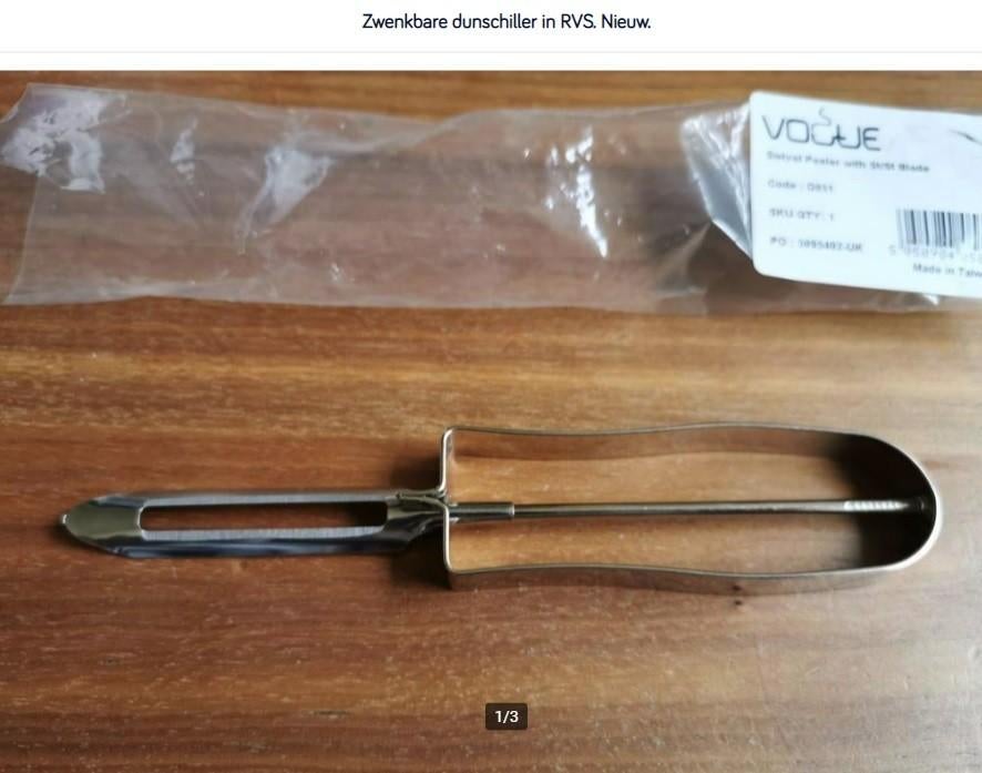 Zwenkbare dunschiller in RVS. Vogue. Nieuw., Ophalen of Verzenden, Nieuw, Inox of Chroom, Los bestek