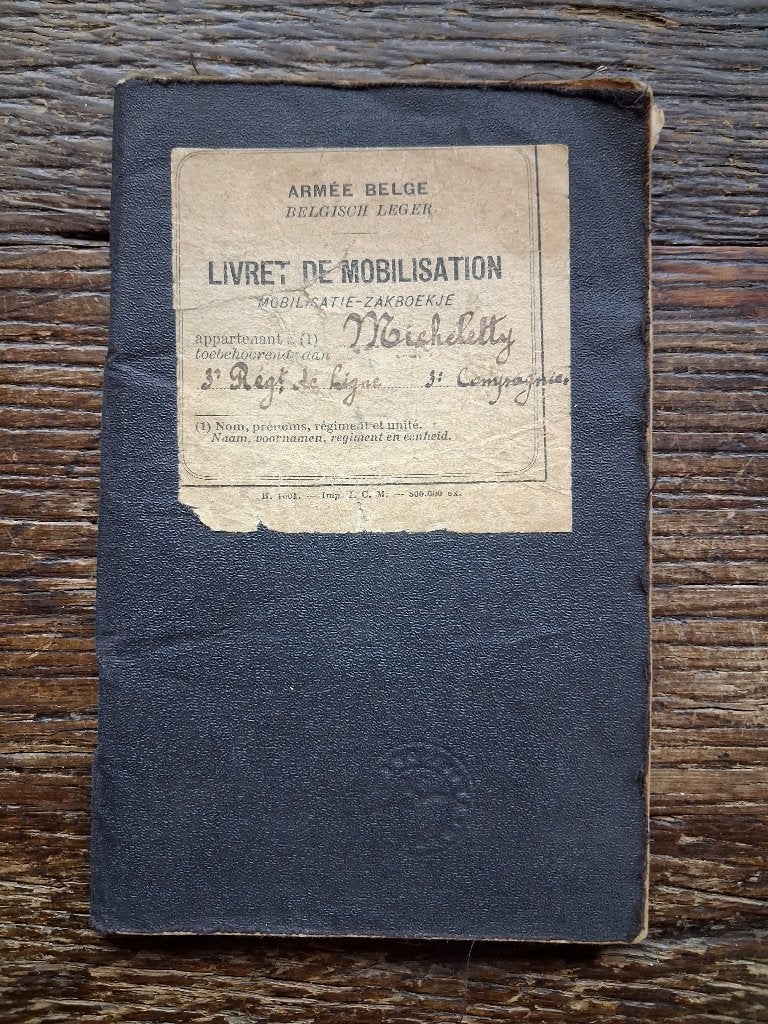 Livret de mobilisation  abbl 3e régiment de ligne, Collections, Enlèvement ou Envoi, Armée de terre, Livre ou Revue