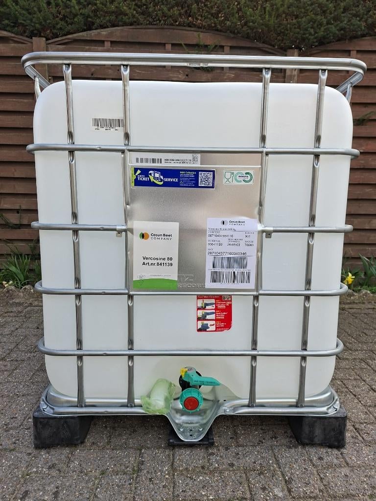 IBC vat 1000L, 150 litres ou plus, Comme neuf, Synthétique, Enlèvement