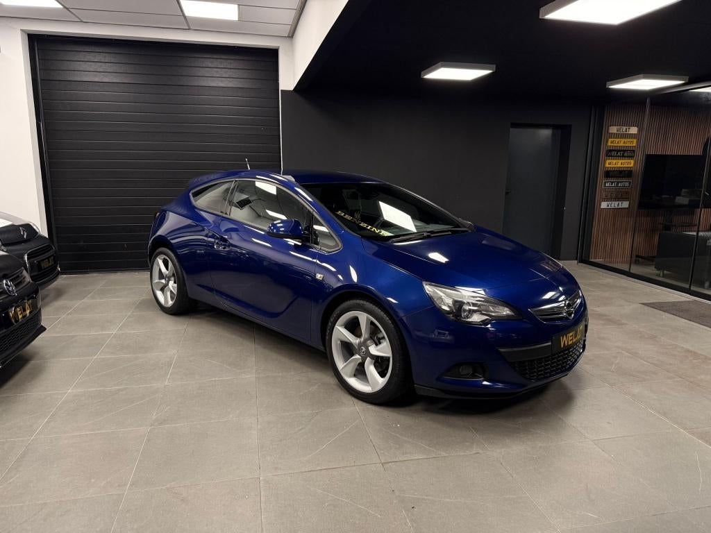 OPEL ASTRA GTC 1.4 LITER TURBO BENZINE/2014/TOP STAAT, Auto's, Opel, Bluetooth, Euro 5, Zwart, Blauw