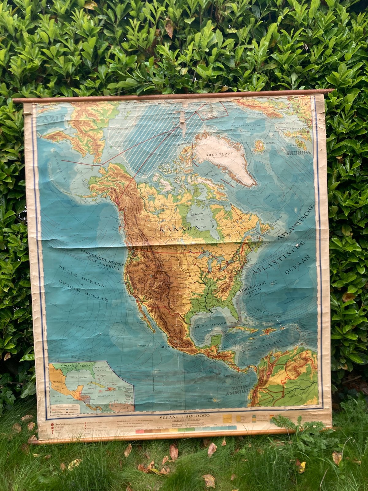 Oude vintage landkaart, Enlèvement, 1800 à 2000, Carte géographique