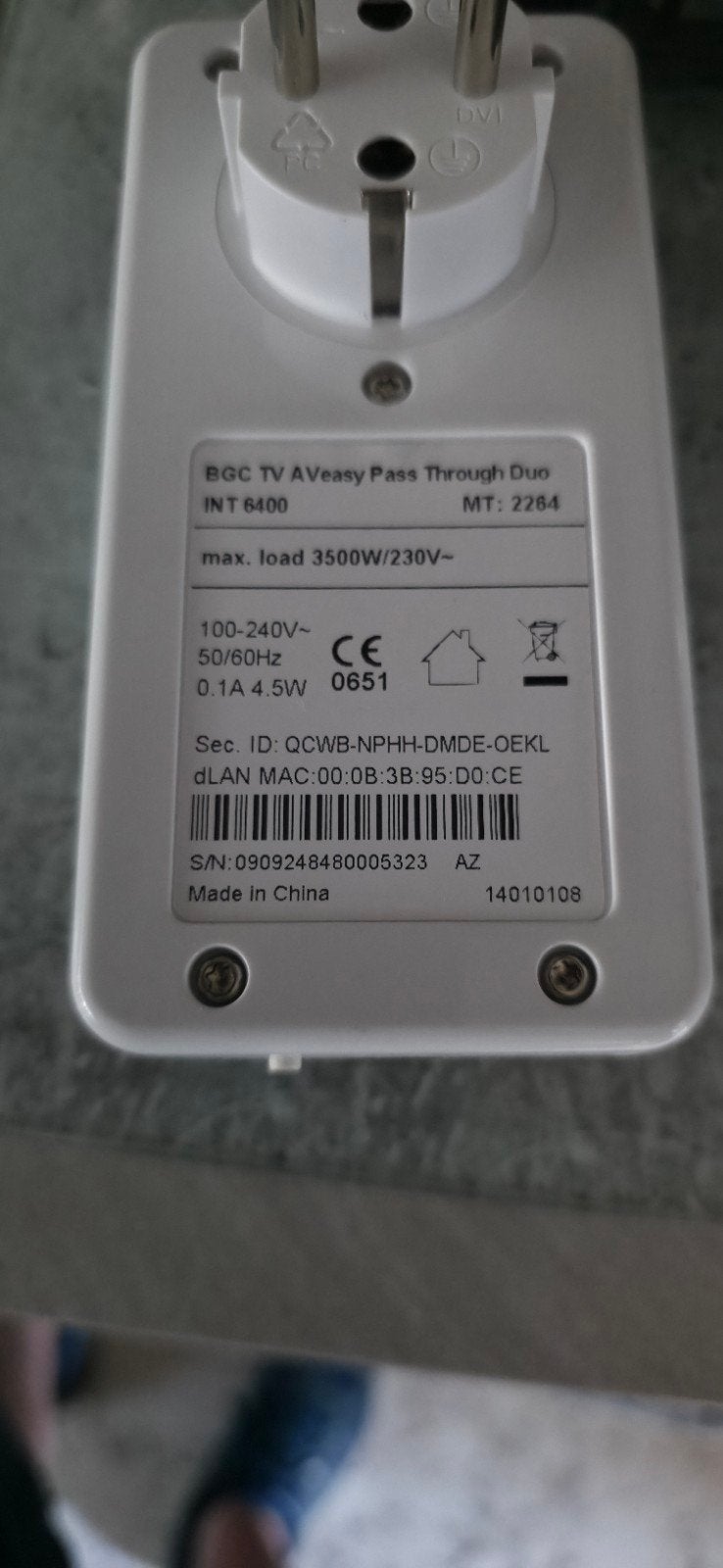 Belgacom bgc tv AVeasy pass through duo int 6400, Enlèvement