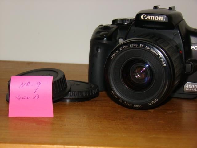 Canon EOS 400D + 35–80mm lens, Gebruikt, Spiegelreflex, Canon, Ophalen of Verzenden