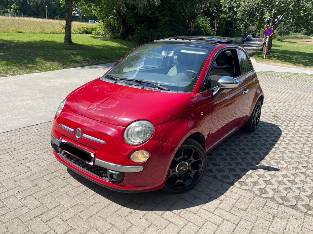 Fiat 500 1200cc euro5 essence mod 2013 toit pano clim, Rouge, Achat, Beige, Entreprise