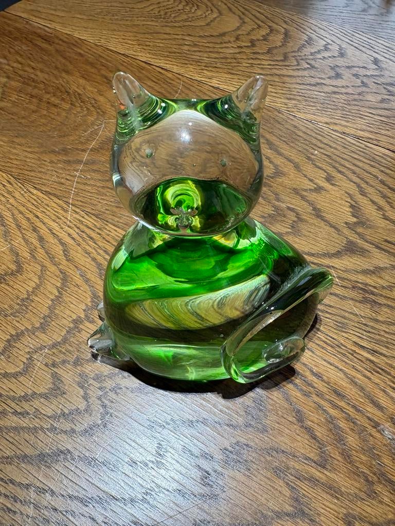 chat en verre soufflé à la main, Enlèvement, Comme neuf