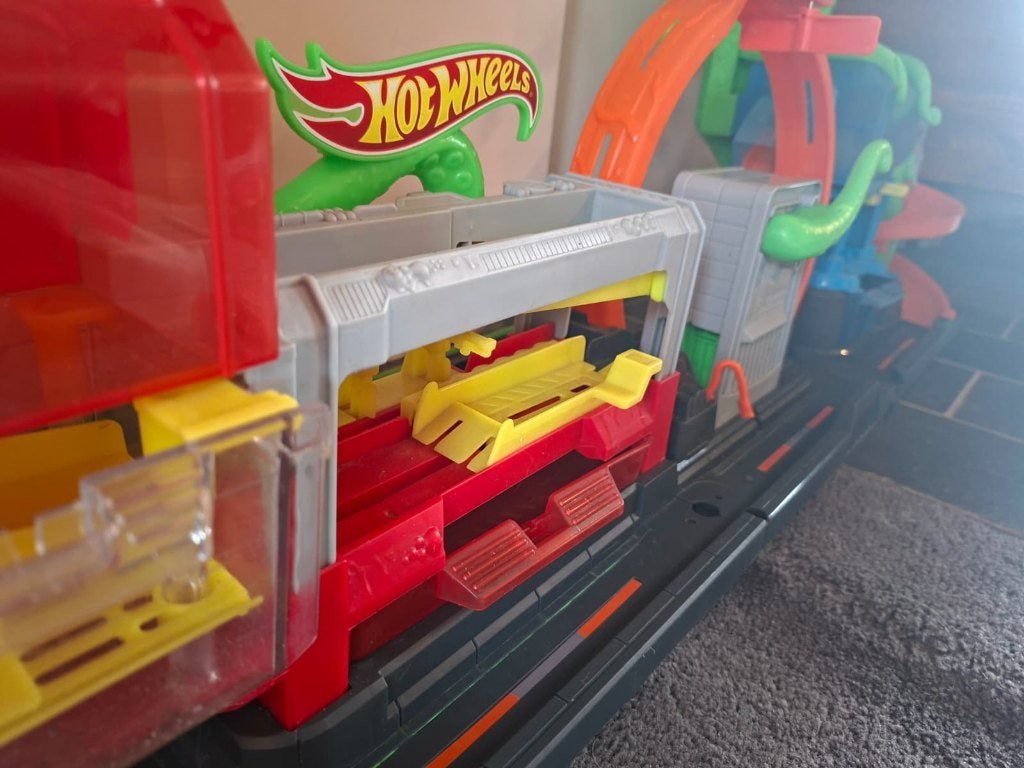 Hot Wheels City Ultimate Octopus Carwash - Werkt perfect!, Ophalen, Racebaan, Zo goed als nieuw, Hot Wheels
