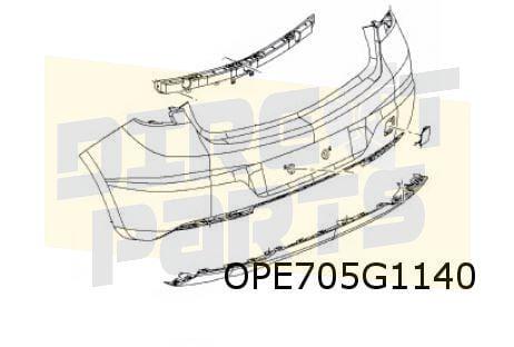 Opel Astra K Sports Tourer (10/15-3/22) achterbumper (bij PD, Auto-onderdelen, -, Verzenden, -, Opel