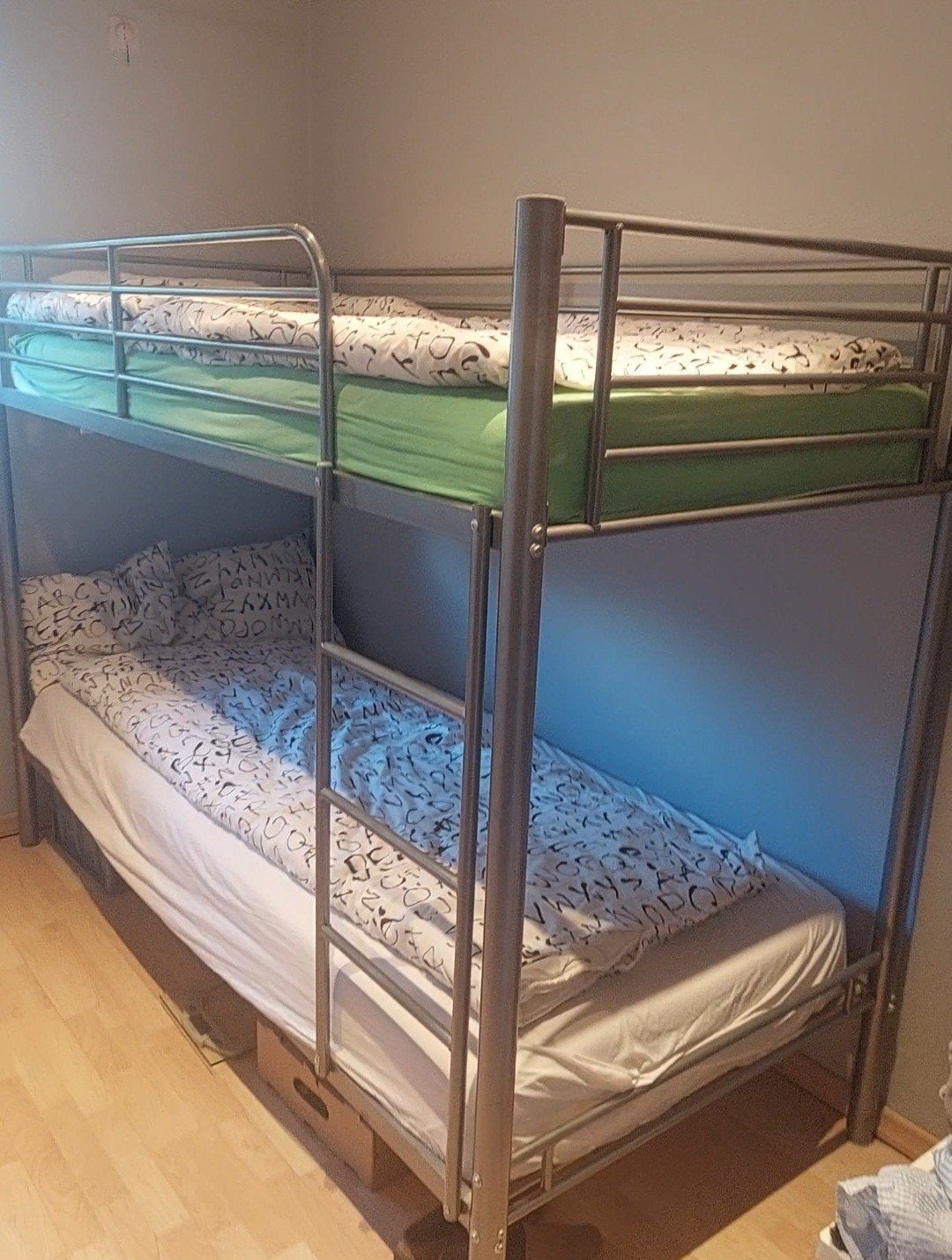 stapelbed (incl matras en dekbed), Huis en Inrichting, Slaapkamer | Stapelbedden en Hoogslapers, Ophalen, 200 cm, 90 cm, Stapelbed