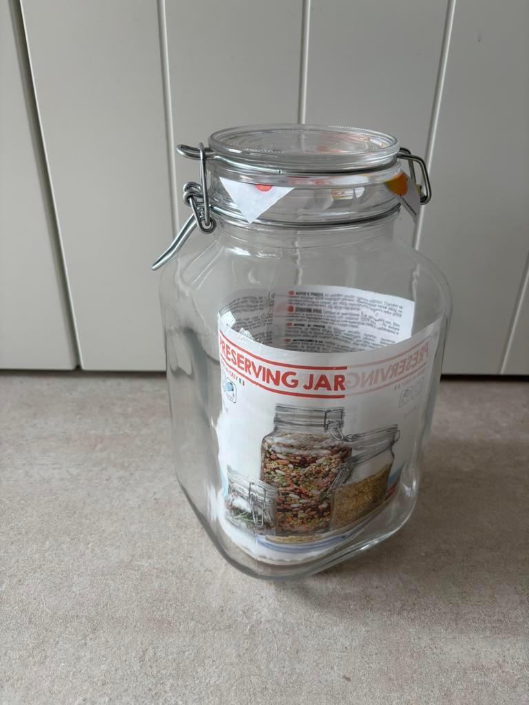 Voorraadpot glas 3L, Huis en Inrichting, Ophalen, Zo goed als nieuw, Glas