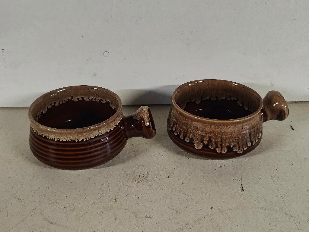 Lot van 2 vintage soepkommen, Antiek en Kunst, Ophalen of Verzenden