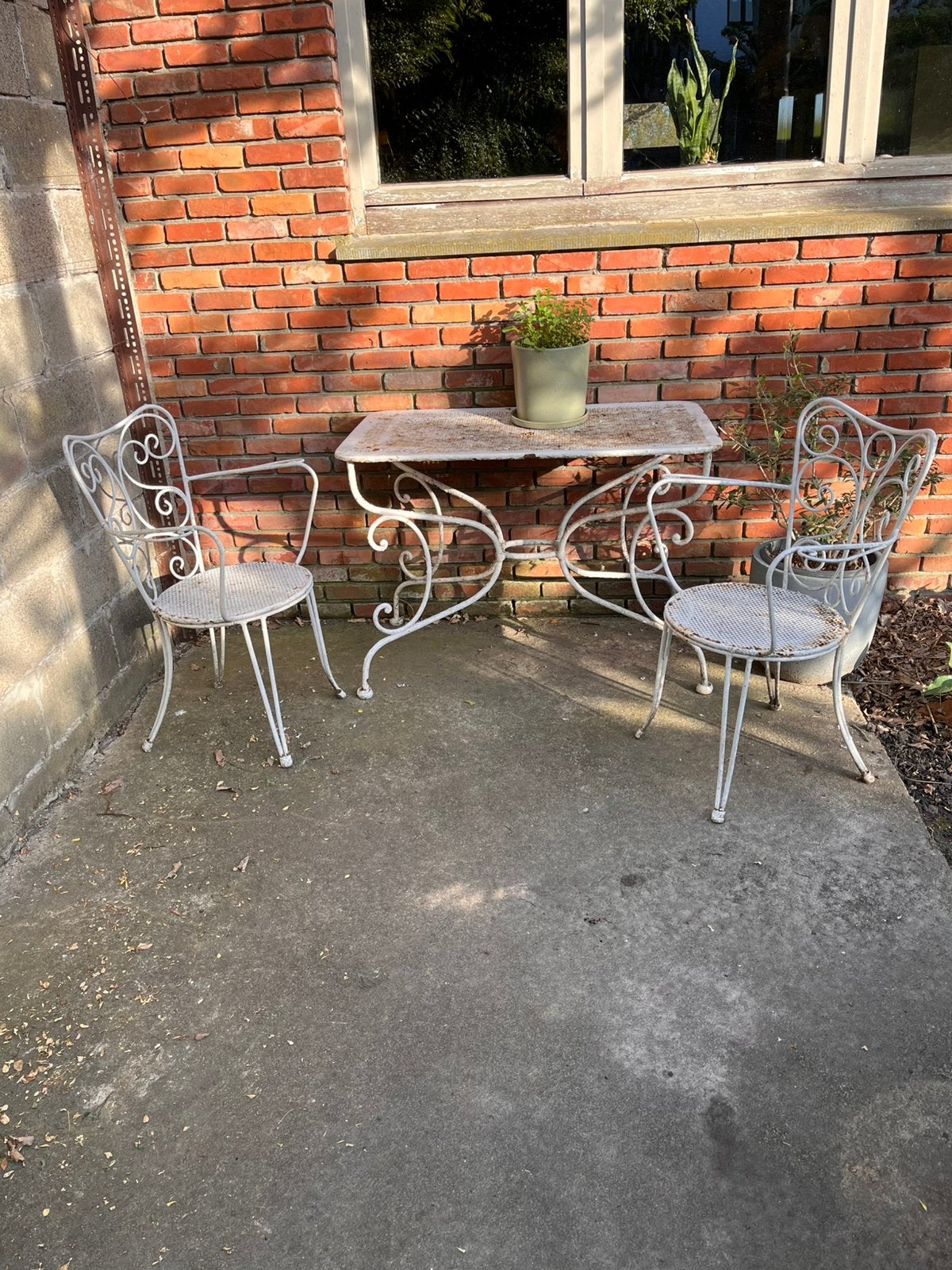 Tuinset smeedijzer antiek, Antiek en Kunst, Ophalen