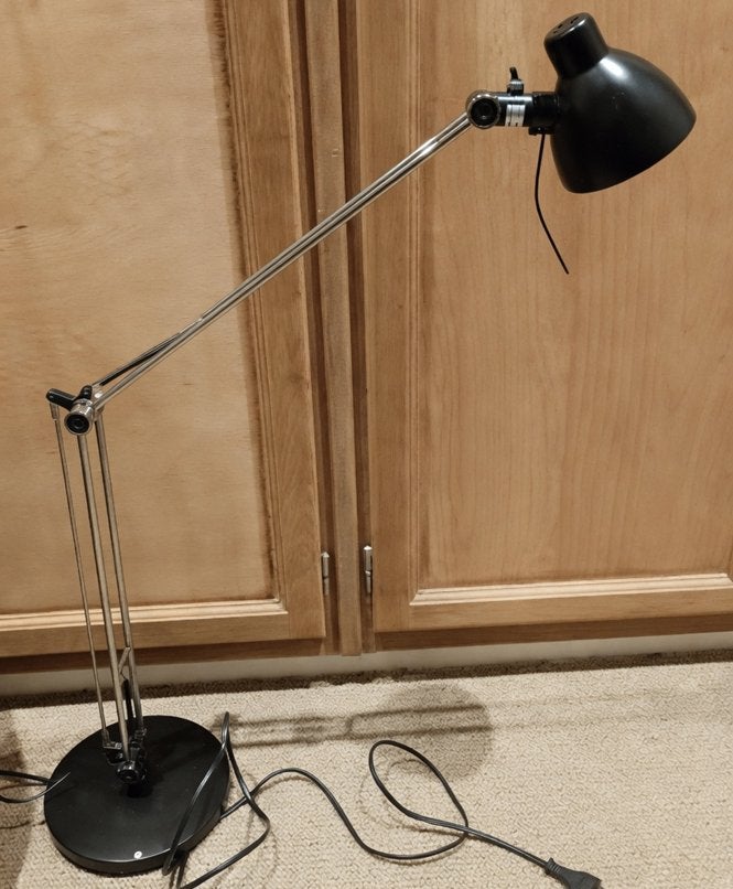 Bureaulamp, Huis en Inrichting, Lampen | Tafellampen, Ophalen, Gebruikt, Metaal, Minder dan 50 cm