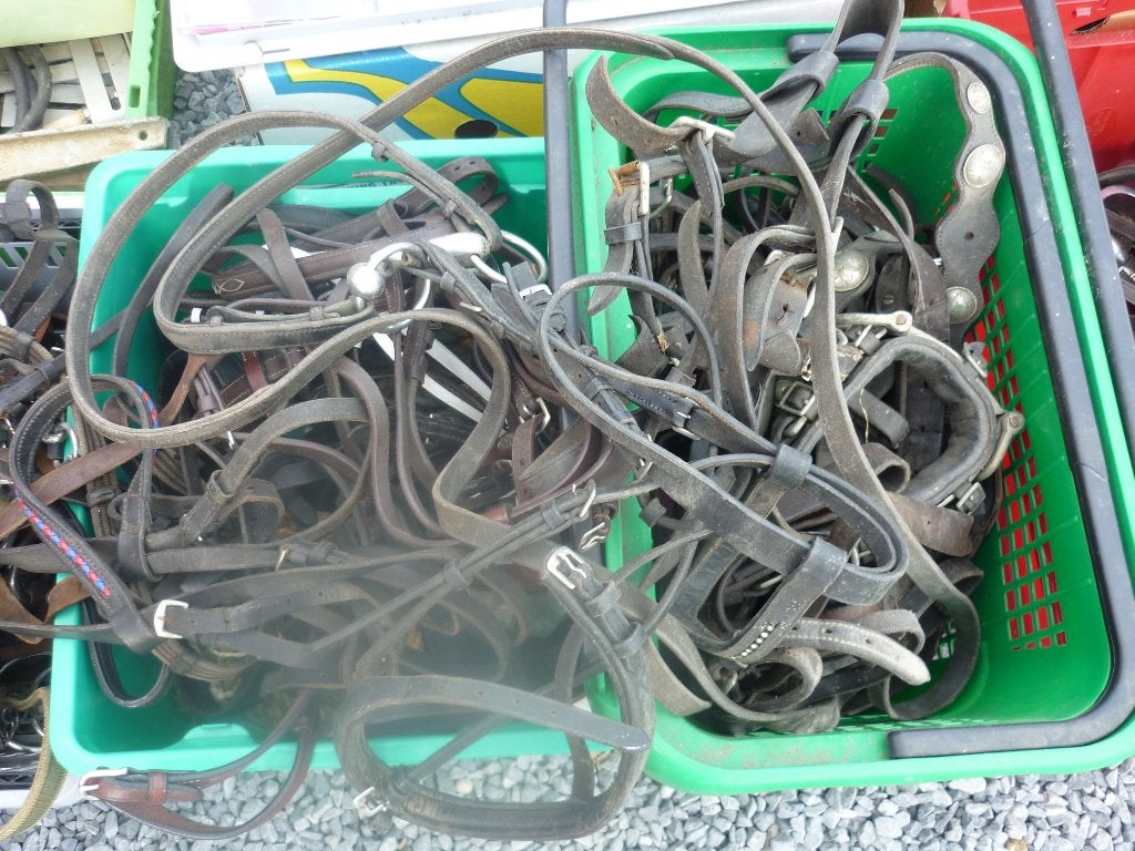 paarden halsters , hoofdstel en tuig, Dieren en Toebehoren, Ophalen, Gebruikt, Inclusief teugels, Hoofdstel