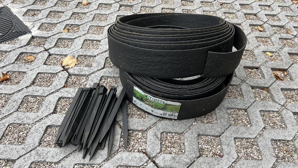 2 x Nature kunststof afboording + Nature grondpen, Moins de 25 cm, Bordure, 200 cm ou plus, Synthétique