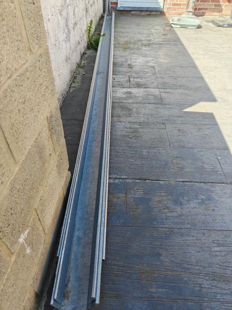 4 x gouttières zinc Mopac / type moulurée 333 de 5 m, Enlèvement