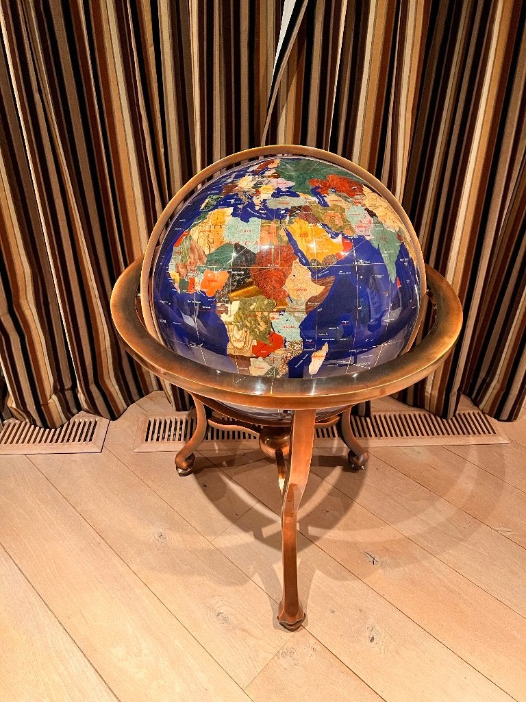 Wereldbol, Ophalen, 80 cm, Draaibaar, Zo goed als nieuw