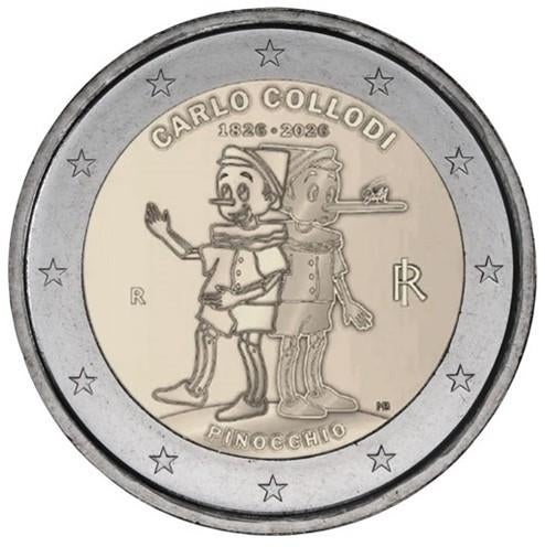2 euro Italië 2026 Carlo Collodi, Ophalen of Verzenden, Italië, 2 euro
