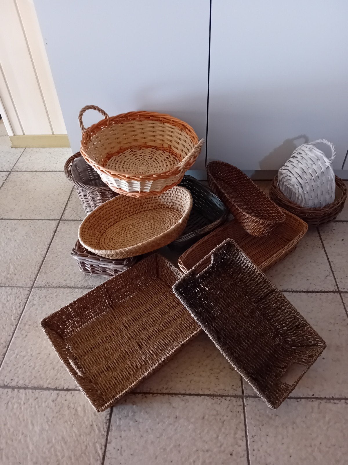 Pakket van 11 korven manden, Ophalen