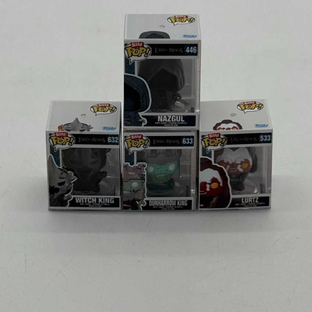 Bitty Pop! Lord of The rings - set van 4 stuks - met case, Enlèvement ou Envoi, Comme neuf, Figurine