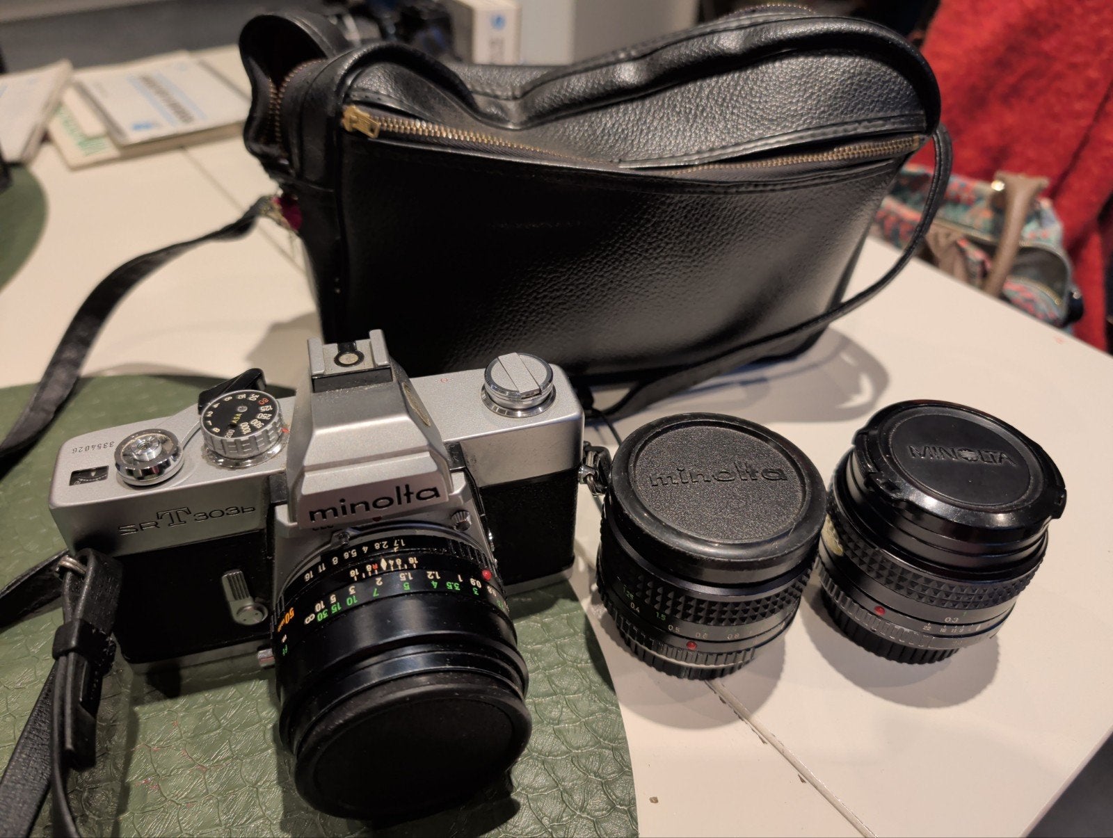 Fotoapparaat Minolta SRT303b, Audio, Tv en Foto, Ophalen, Minolta
