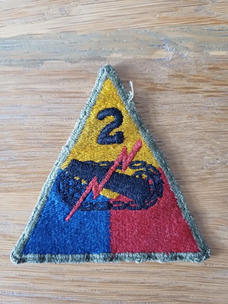 Insigne US WWII  Greenback 2nd Armored Division, Enlèvement ou Envoi