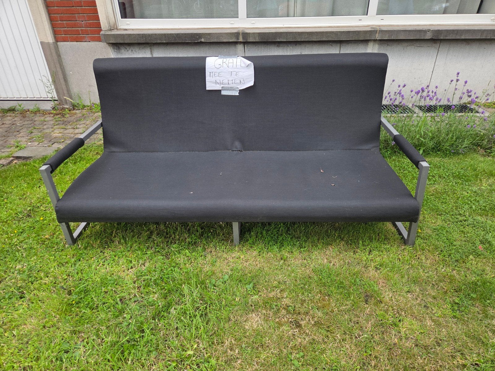 Dubbele zitbank, aluminum frame, Ophalen