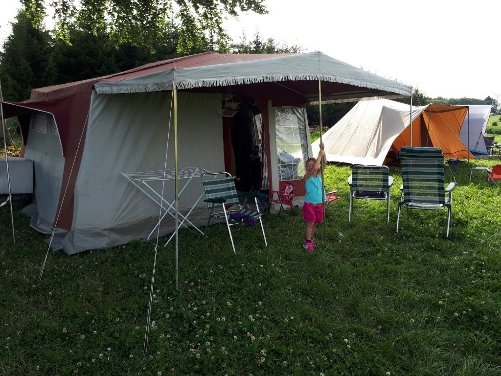 vouwwagen, Caravanes & Camping, Caravanes pliantes, Trigano, jusqu'à 6, Beige, Présent, Enlèvement